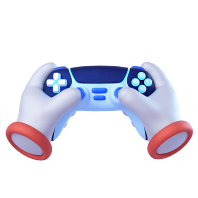 Hands holding a game controller